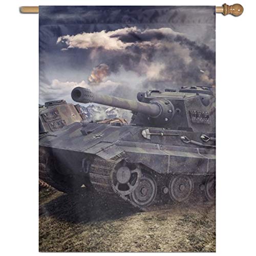 Garden Flag Tank Battle Lawn Banner Outdoor Yard Home Flag Wall Decoration Flag 27 X 37