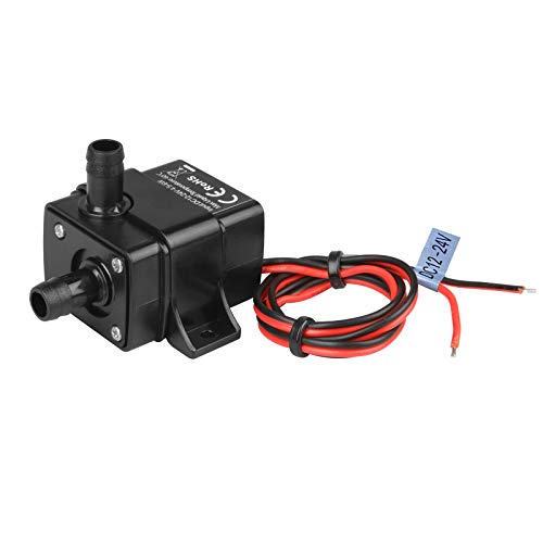 MOUNTAIN_ARK DC 12-24V Mini Submersible Water Pump Max 220LH 98ft Lift for Aquarium Garden Pond Fall Hydroponic Fountains Fresh Water Only