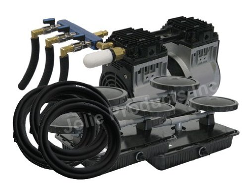 EasyPro PA66 Rocking Piston Pond Aeration System 12 HP Kit with Tubing
