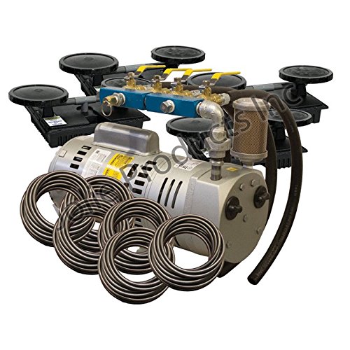 EasyPro PA75W Rotary Vane Pond Aeration System 34 HP Kit with Weighted Tubing