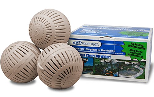Healthy Ponds 51117 Aquasphere Pro Biodegradable Pond Treatment 3-Pack Each Sphere Treats up to 1000 Gallons