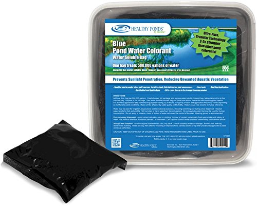 Healthy Ponds 52014 Pond Water Colorant Blue 5 x 5 Ounce Water Soluble Bags Treats up to 25 Million Gallons