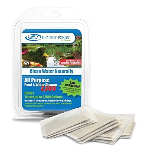 Healthy Ponds 52450 Refills for All Purpose Pond Water Cleaner 2500 4 30-Day Refills Treat up to 2500 Gallons for 120 Days by Healthy Ponds