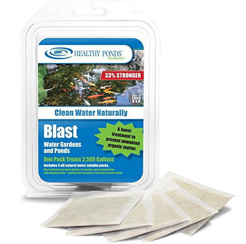 Healthy Ponds 60008 Blast Pond Water Cleaner 5 Water Soluble Packets Each Packet Treats Up To 2500 Gallons