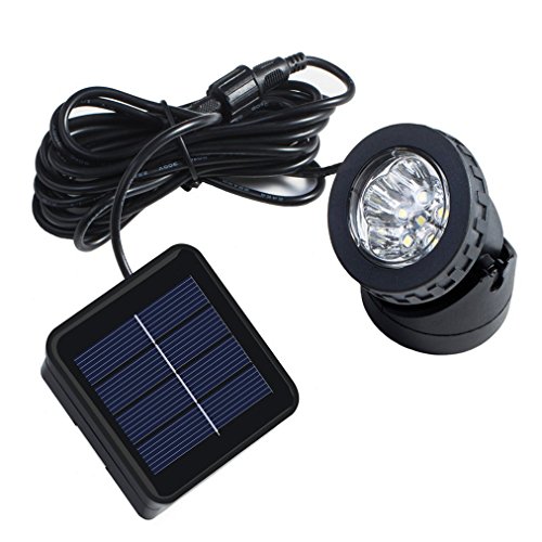 Rockbirds Solar Powered Led Spotlight Waterproof Available For Outdoor Garden Pool Pond Spot Lamp Light Dusk