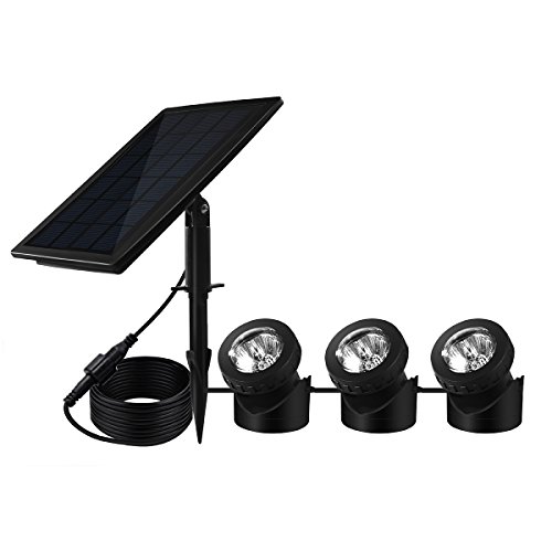 Solar Powered Pond Light Waterproof Ip68 Benestellar 18 Led And 3 Rgb Colors Changing Park  Garden  Pool 