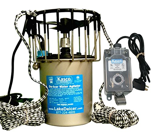 Kasco Marine Lake Pond De-icer 1hp - 120v Deicer 25ft Power Cord Ropes C-10 Timer Thermostat Controller