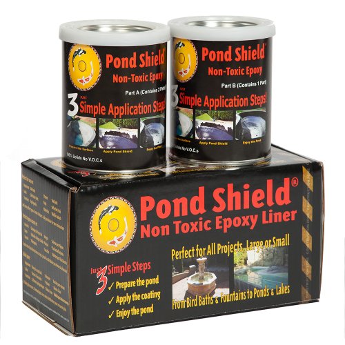 Pond Armor SKU-BLACK-QT-R Non Toxic Pond Shield Epoxy Paint 15-Quart Black