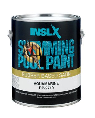 Insl-X Swimming Pool Paint Rubber Based Indoor Outdoor Satin Aquamarine 1 Gl 24 Hr