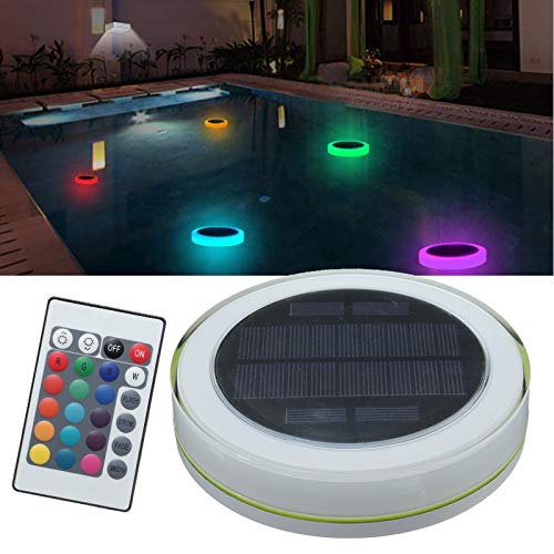 SEYMM Solar Power RGB Under Water LED Garden Pond Swimming Pool Floating Light