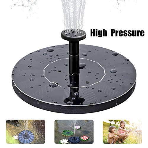 Solar Fountain Pump Free Standing Solar Birdbath Fountain 2018 Upgraded 15W Solar Powered Fountain Pumps Submersible Outdoor for Bird Bath Small Pond Swimming Pool Garden Patio and Lawn