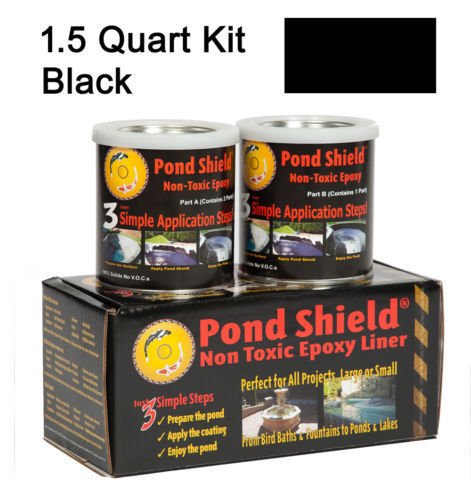 ship From Usa Black 15 Quart Kit Pond Armor Shield Non Toxic Epoxy Sealer Pond Liner Paint item No8y-ifw81854194909