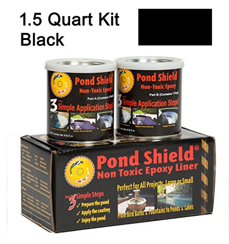 ship From Usa Black 30 Quart Kit Pond Armor Shield Non Toxic Epoxy Sealer Pond Liner Paint item Noe8fh4f854113439