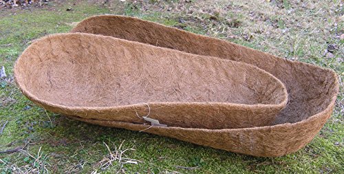 Garden Artisans 44 Molded Trough Coco Liner - 44 L x 16 W x 10 D