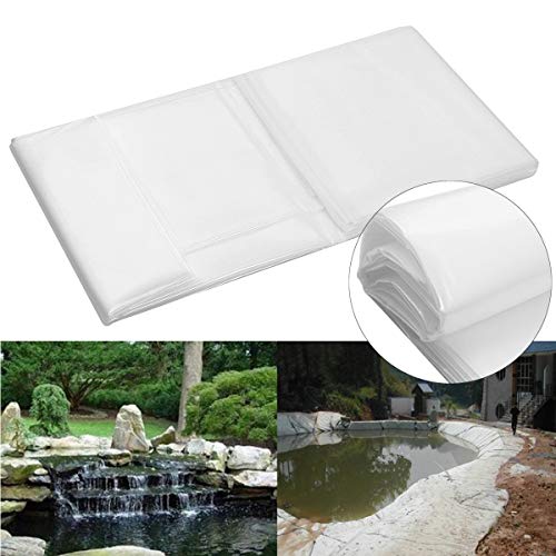 dDanke HDPE White Pond Liner Transparent Film for Reservoir Koi Ponds Streams Lotus Pond Fountains Water Gardens 656ft x 656ft