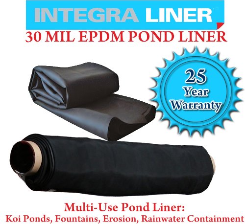 Pond Liner 15 x 20 Integra 30mil EPDM Fish Safe 25 Year Warranty