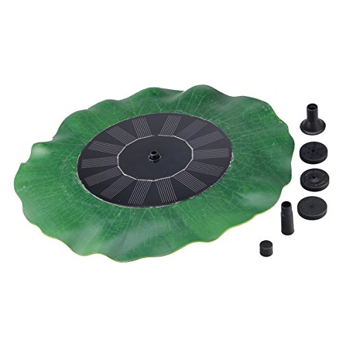 KLAREN Lotus Leaf Solar Power Fountain Submersible Water Pump Kit Garden Pool Pond Water Pump 14W