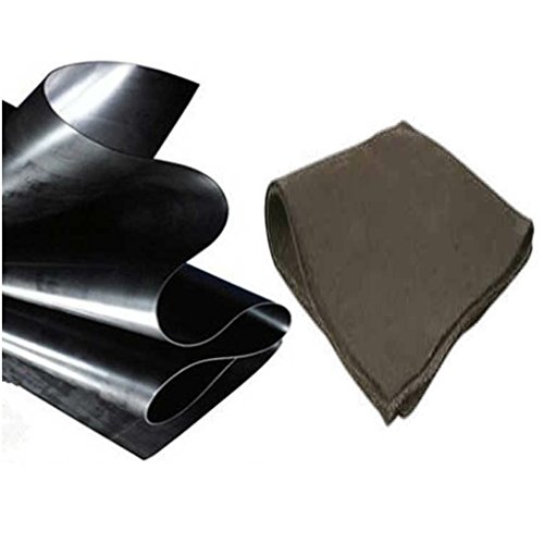 Anjon 18 ft x 95 ft 20 mil HDPE Pond Liner and Underlayment Combo for Koi Ponds and Commercial Lakes