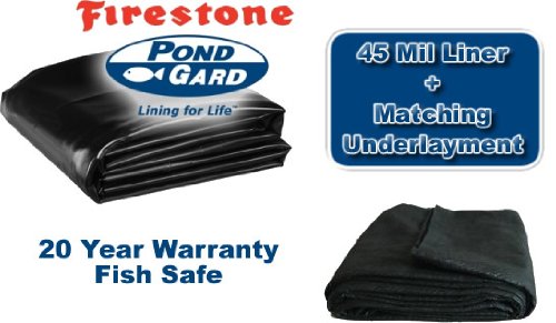 10 x 12 Firestone 45mil Pond Liner and Matching Underlayment Kit