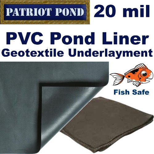 15 X 45 20 Mil Pvc Pond Lineramp Underlayment Combo