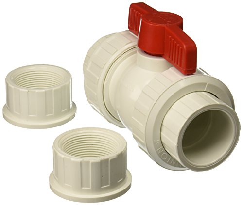 Hayward Qta1015csew 1-1/2-inch White Qta Series True Union Pvc Compact Ball Valve With Epdm O-rings