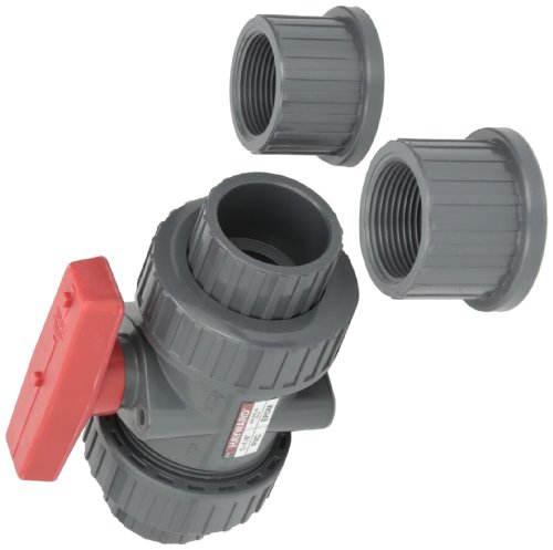 Hayward Tbb1012cpeg Pvc Tbb Series True Union Ball Valve With Epdm O-rings And Socket/threaded End Connection,