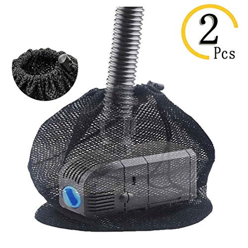 MaiKeEr 2 Pcs Pump Barrier Bag 12 x 157 inch Pond Pump Filter Bag with Drawstring Pond Mesh for Pond Biofilters&Aquarium Filtration Black Media Bags Large Pump Mesh Bags