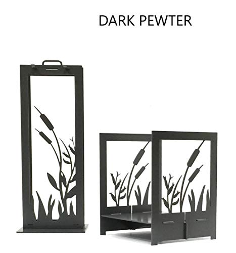 Fireplace ToolLog Set Pond Design Dark Pewter