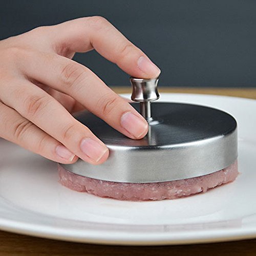 Fiesta 2018 New 1Pcs 95cm Round Shape Hamburger Press Stainless Steel Pork Beef Meat Pie Burger Making Mold Kitchen Tools