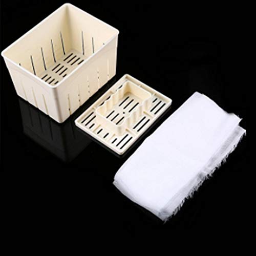 Fiesta DIY Plastic Tofu Making Mold Tofu Press Mould Soybean Curd with Cheese Cloth Kitchen Cooking Tool Set Homemade Tofu Mold