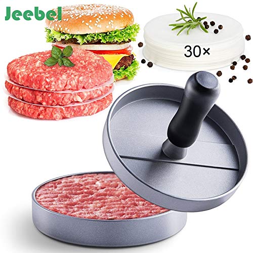 Fiesta Jeebel Stainless Steel Round Shape Hamburger Press 95cm Non-Stick Pork Beef Meat Pie Burger Making Mold Kitchen Tools