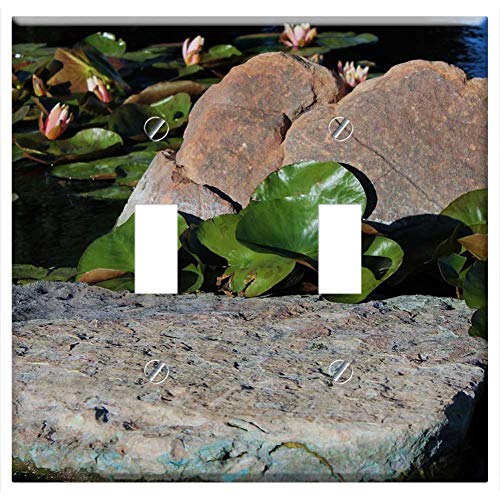Switch Plate Double Toggle - Lily Pads Pond Spring Water Plant Waterlily Lake