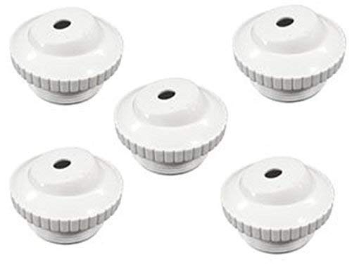 Pool and Spa Eyeball Jet 15 Threaded to 12 Open 5 in a Package White Adjustable