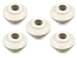 Pool and Spa Eyeball Jet 15 Threaded to 34 Open 5 in a Package White Adjustable