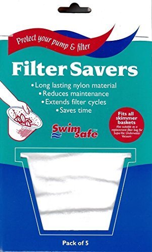 Pool Spa Skimmer Basket Pre Filter Saver Fine Mesh Screen Net Socks 5 Pack Bag By Swim Safe