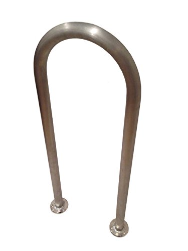 18 H x 13 W Aluminum Handrail - Safety Grab Bar for Marine Docks Decks Boats Pools Hot Tubs