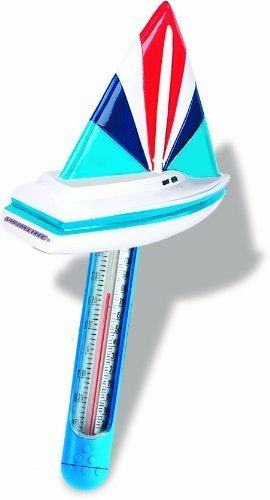 Hydro Tools 9235 Soft Top Boat Floating Pool Thermometer And Cord 2-pack