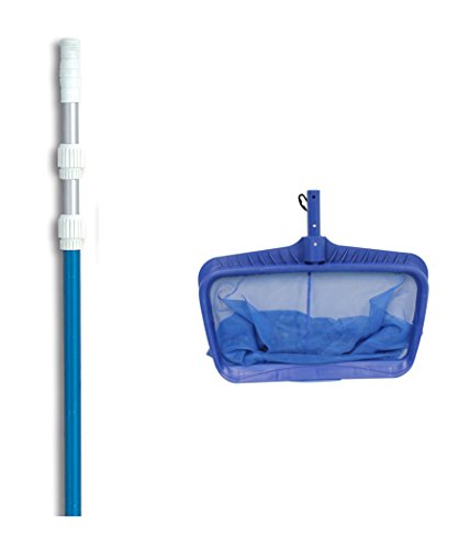 HydroTools 8040 Swimming Pool Deep Bag Leaf Rake Net w 5-15 Telescopic Pole