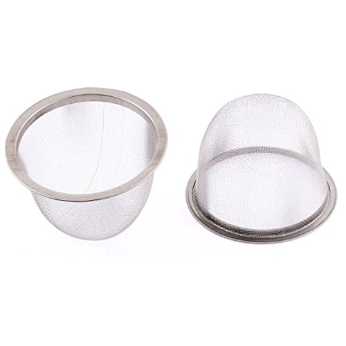 uxcell Stainless Steel Wire Mesh Tea Infuser Strainer Basket 70mm Dia 2 Pcs