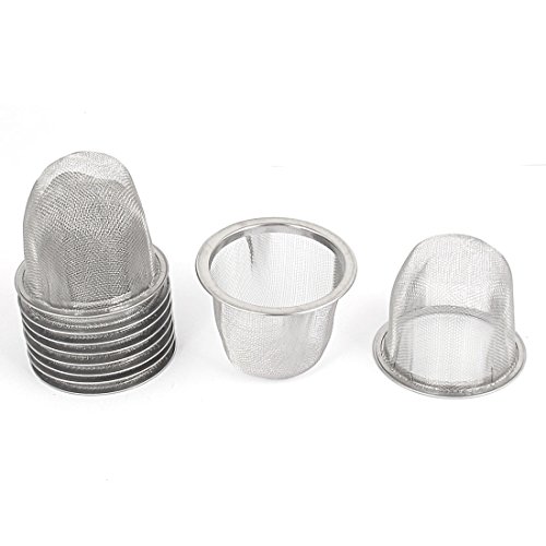 uxcell Tea Leaves Stainless Steel Wire Mesh Round Filter Strainer 10 Pcs