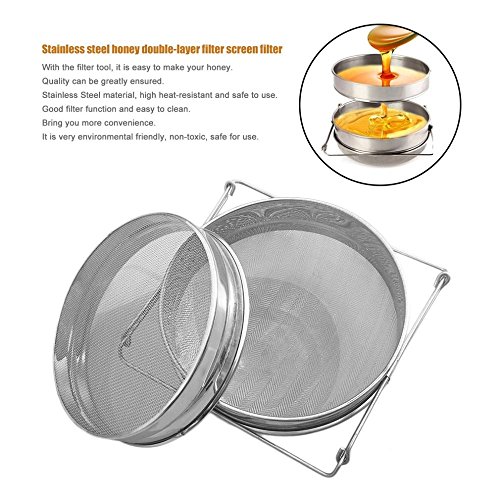 BIRD WORKS Bilayer Honey Filters Strainer Network Stainless Steel Screen Mesh Filter Beekeeping Tools Honey Tools