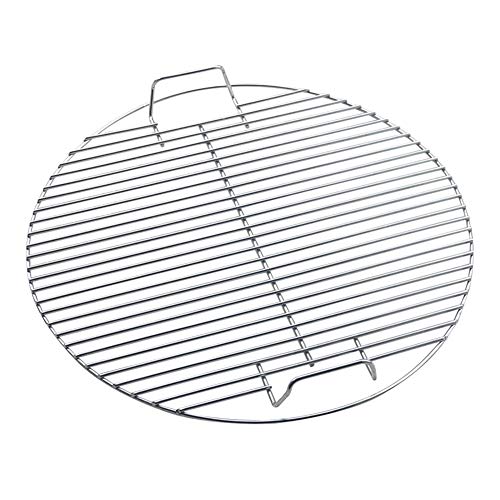 Lovt BBQ Cooking Grate BBQ Grill Steel Wire Mesh Grate Round Barbecue Racks Stainless Steel Heavy Duty BBQ Rack Grilling Rack Barbecue Grid Replacement for BBQ Silver