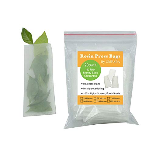 160 Micron Rosin Bags Rosin Press Bags for Heat Pressing Rosin Filter Bag by OldPAPA Reusable Nylon Screen Press Bag Rosin Tea Bags-25x 4 20 Pack