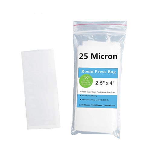 25 Micron Rosin Bags25 x 4-Rosin Press Bags Rosin Tea Bags Nylon Screen Press Bag 50 Pack