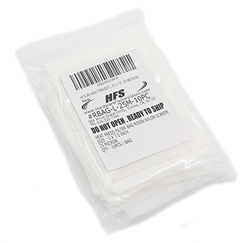 HFS R Heat Press Filter Bag Rosin Nylon Screen Press Bag 5 x 75 25 Micron 10PCSPACK