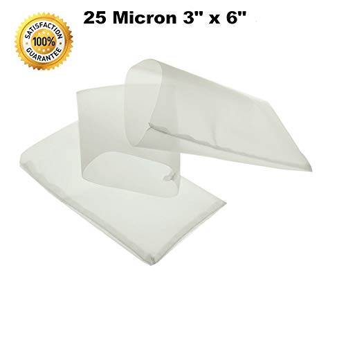 Rosin Press Bags 25 Micron Rosin Bags Rosin Filter Bag Reusable Nylon Screen Press Bag-Extra Large 3x 6 50 Pack