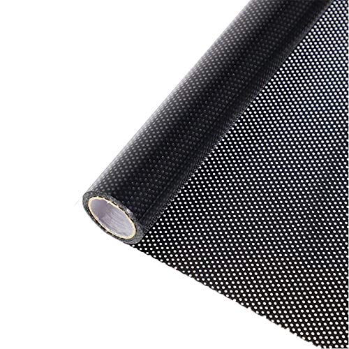 HOHOFILM Perforated Mesh Window Film Self Adhesive Black Dotted One Way Film Privacy Stickers for Home Office 177 x787