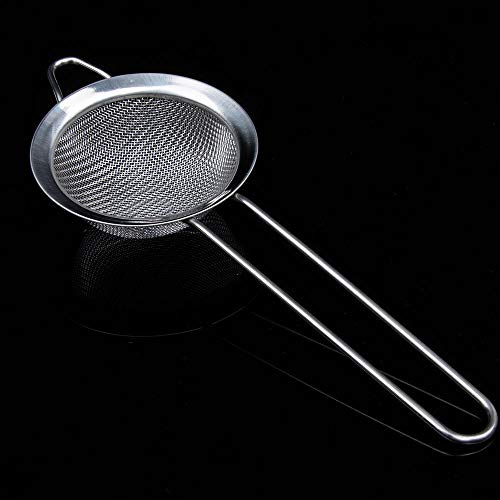 Fiesta New stainless steel refining 8 cm Stainless Steel Fine Wire Mesh Oil Skimmer Strainer Flour Sifter Sieve Colander