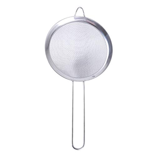 LoveAloe Stainless Steel Fine Wire Mesh Cooking Strainer Flour Sifter Kitchen Tools AccessoriesSilver Color