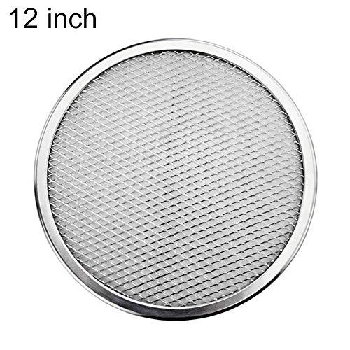 Stainless Steel Fine Wire Mesh Kitchen Sieve Aluminum Alloy Non-stick Pancake Pizza Mesh Baking Tray Bakeware Kitchen Tool 12 inch